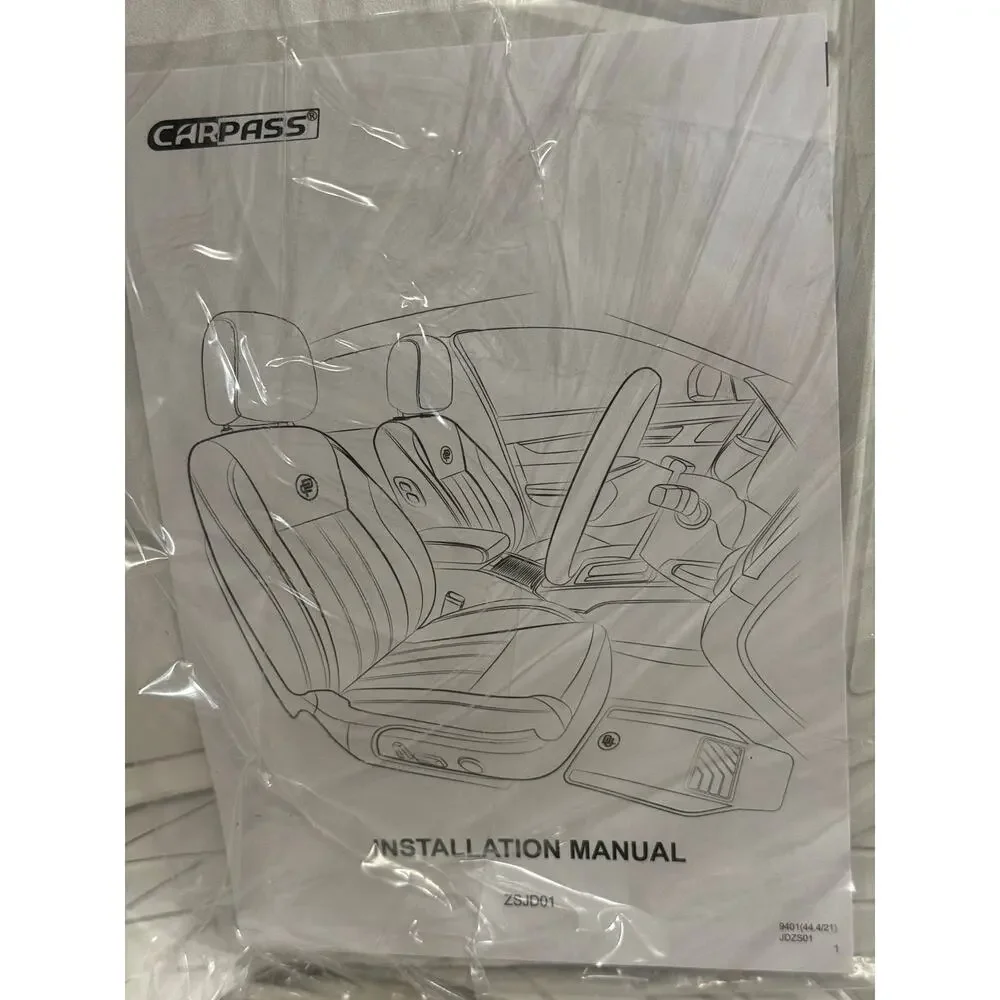 CAR PASS Heavy Duty Rubber Car Floor Mats All Weather White Universal Trim Fit